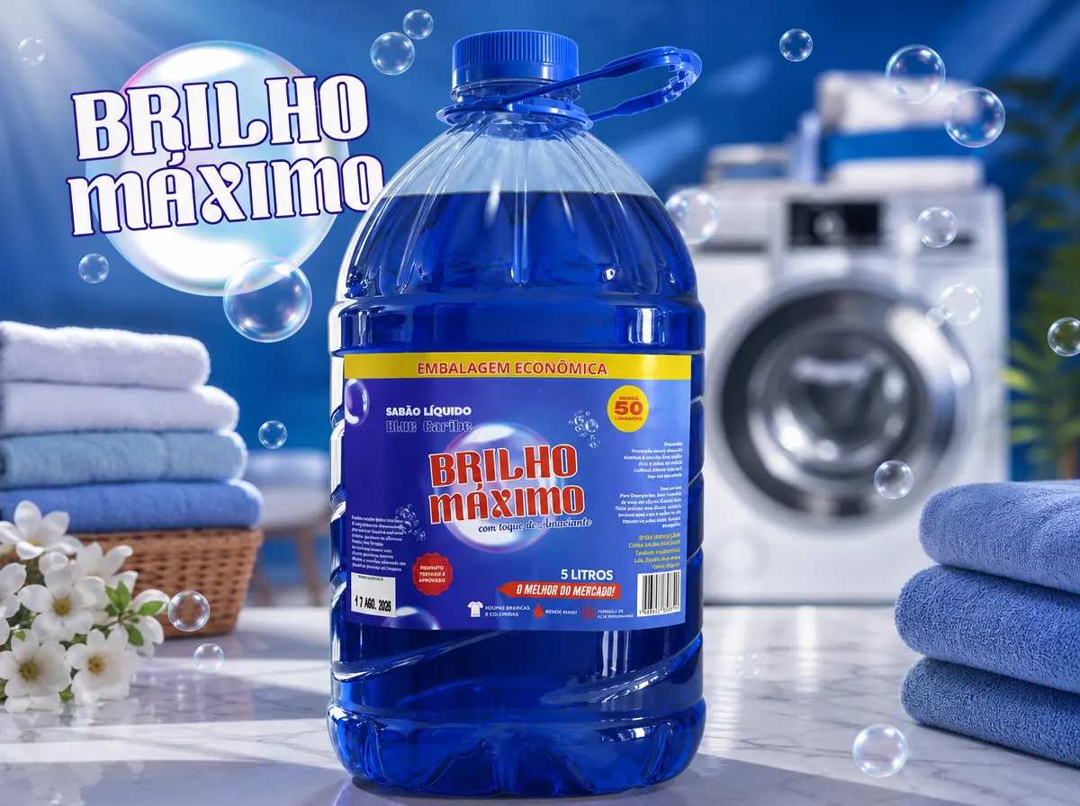 Sabão Líquido Blue Caribe Brilho Máximo de 5 litros